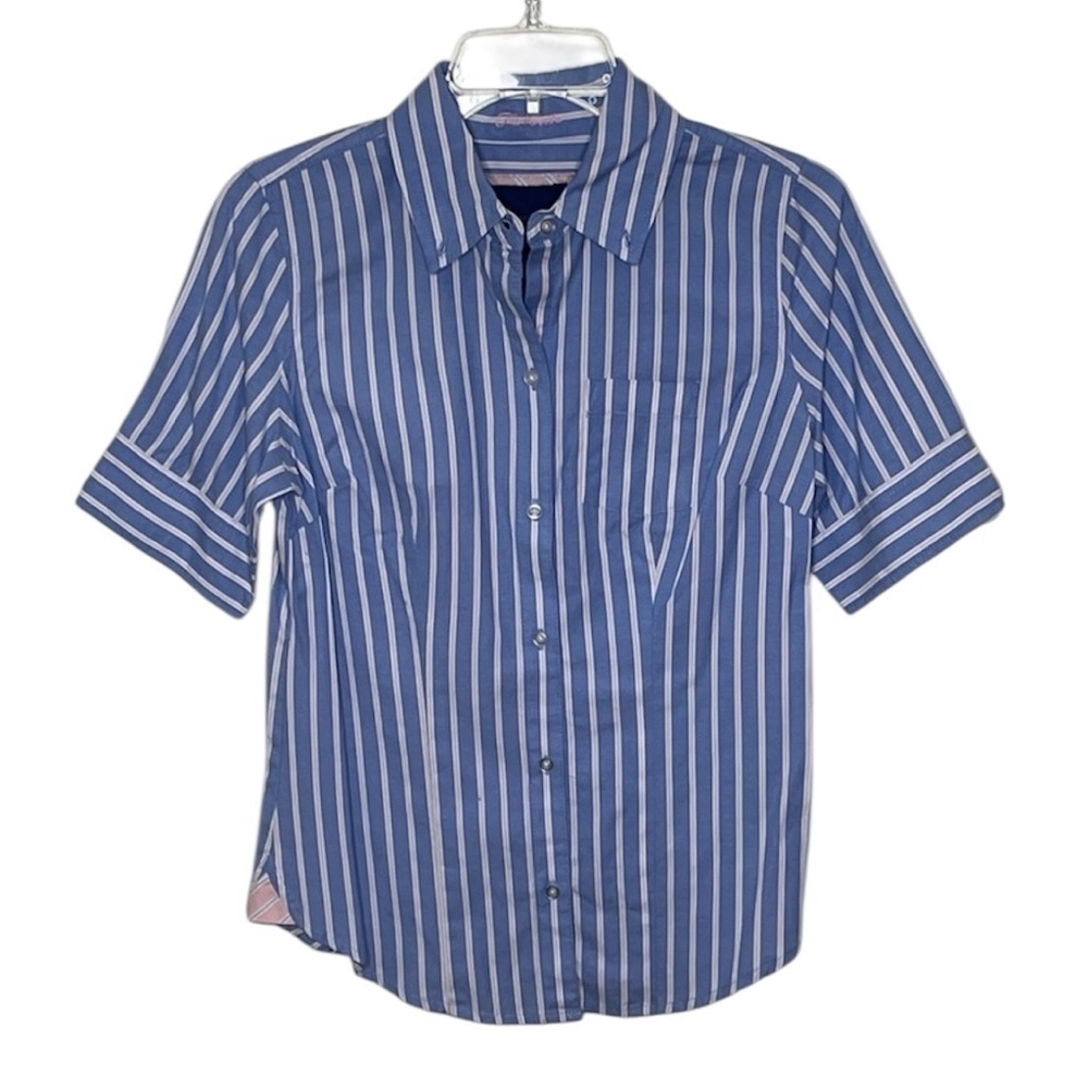 ❤️ AMERICAN EAGLE Blue Button Down Top Size 4